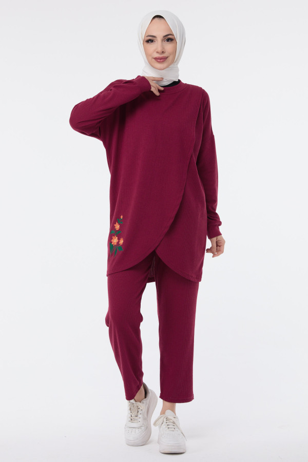 23696-BORDO Tunik Pantolon