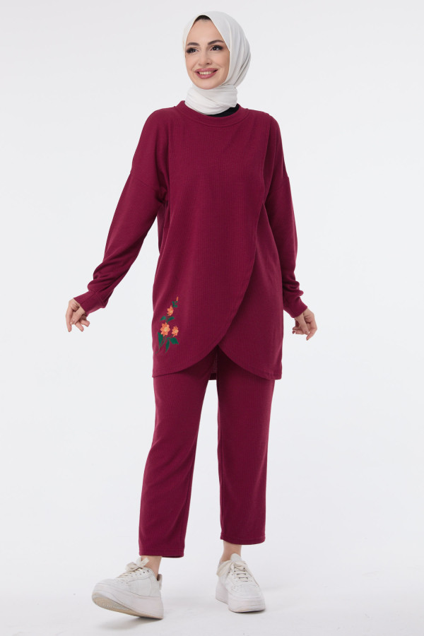 23696-BORDO Tunik Pantolon