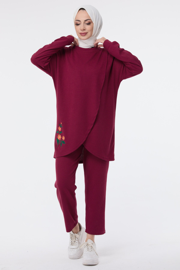 23696-BORDO Tunik Pantolon