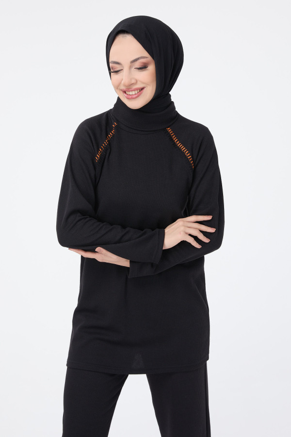 23697-SIYAH Tunik Pantolon